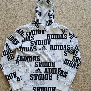 Boys Adidas Hooded Long Sleeve Shirt